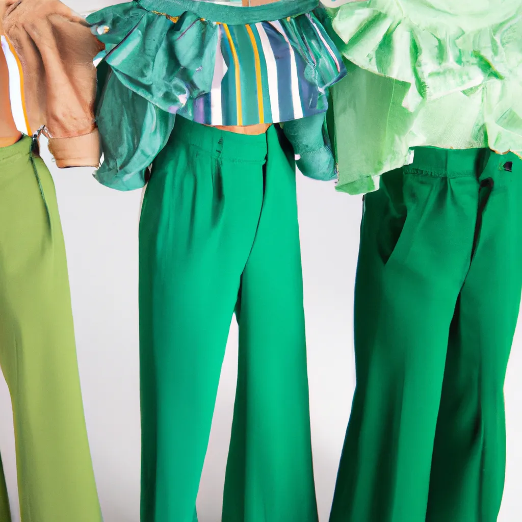 Jaka bluzka pasuje do zielonych spodni?